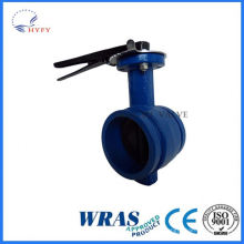 Dn40-Dn2200 Pneumatic Double Flanged Butterfly Valve With Rubber Seat